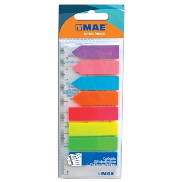 BANDERITAS ADH. 42-45X12MM MAE PAQ. C200H COL.SURT24288